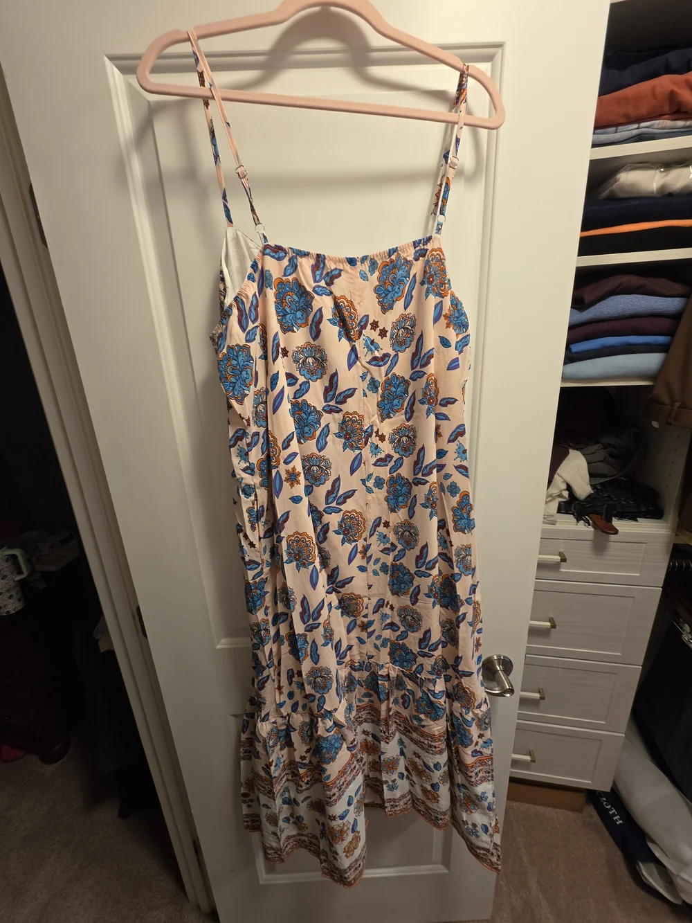 NWT Boho Pink Floral Maxi Dress - Picture 5 of 5